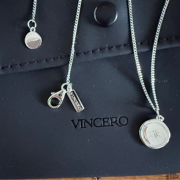 NWT Vincero Silver 925 North Star Celestial Pendant with Extender - Picture 3 of 17